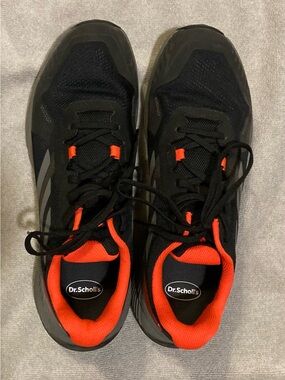 adidas Traxion Men's Black and Grey Athletic Shoes with Orange Lining